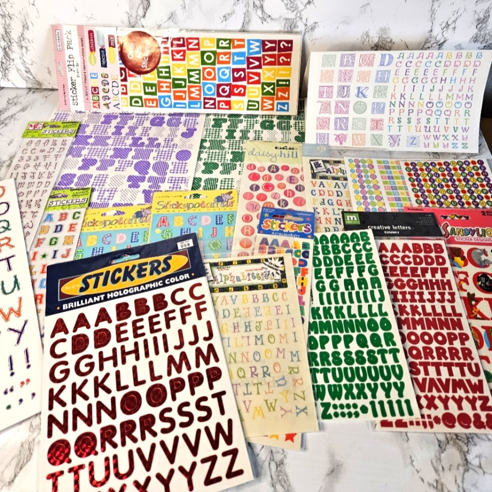 Colorful Alphabet Stickers lot
